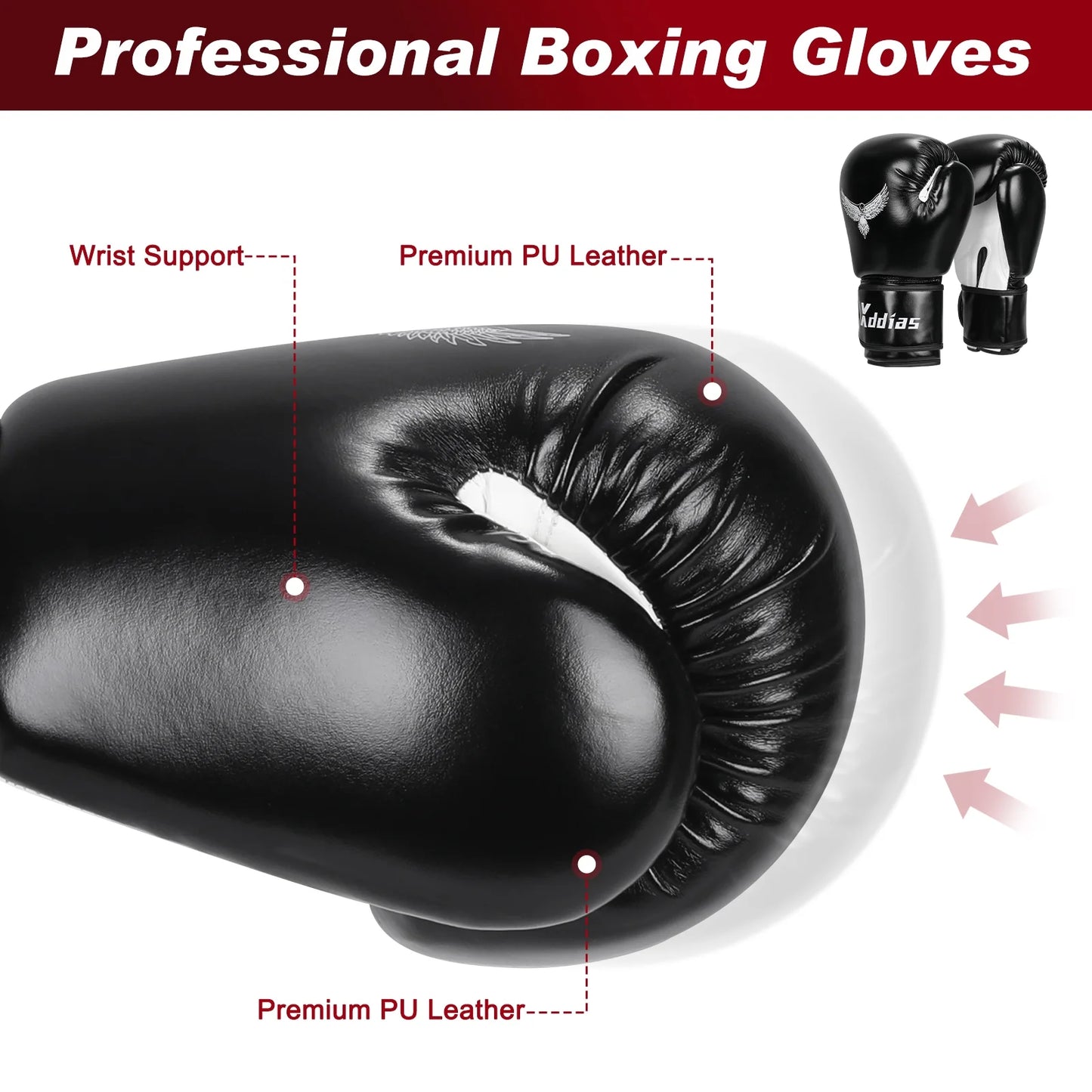 Freestanding Punching Bag for Adult Teens Kids, Kickboxing Bag with Boxing Gloves, Heavy Boxing Bag with Suction Base