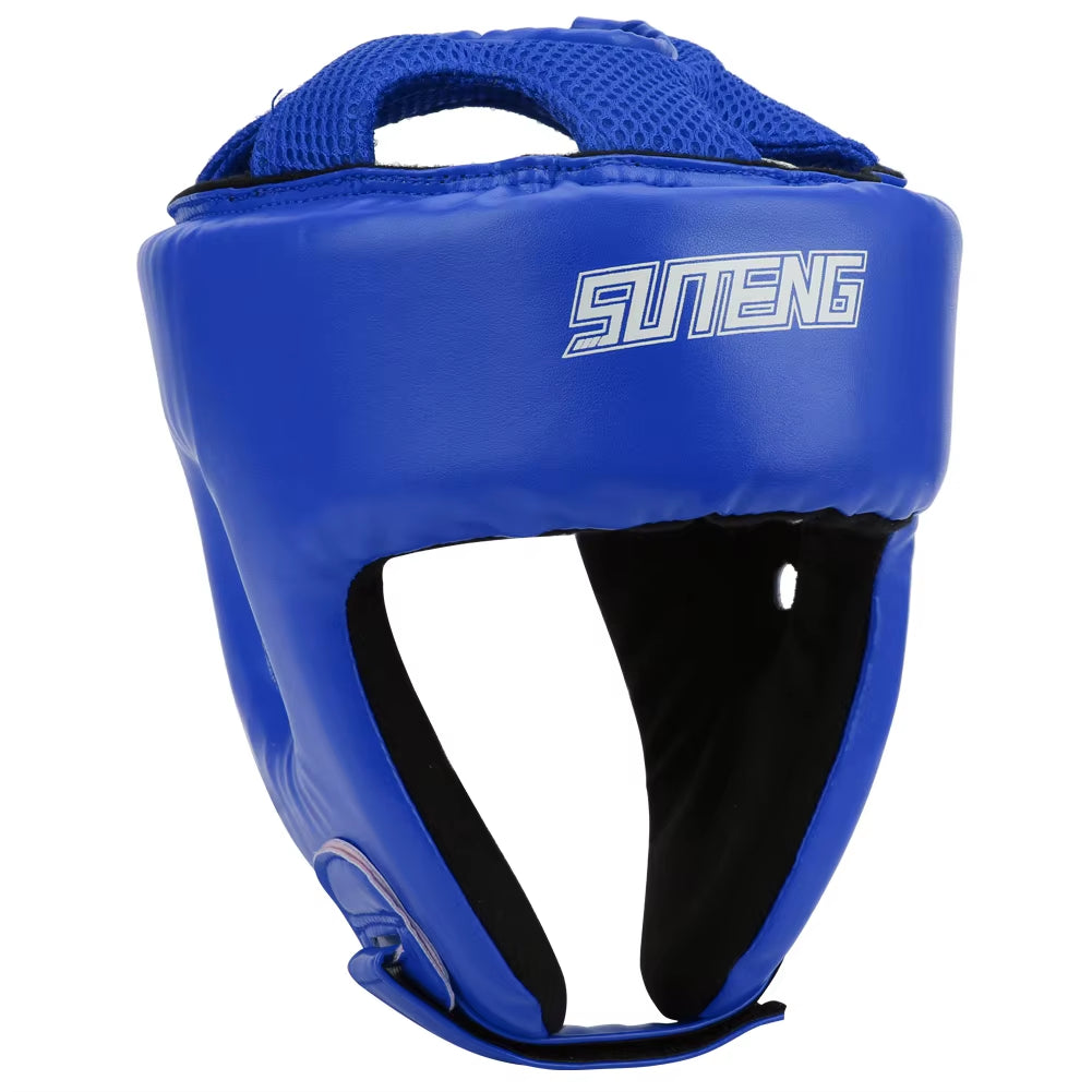 Kick Boxing Helmet PU Leather Men Women Karate Head Guard MMA Kickboxing Fight Training Head Protection Helmet
