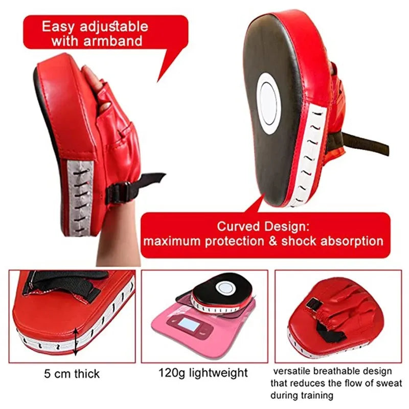 Curved Punching Mitts Boxing Pads Hand Target Boxing Pads Gloves Training Focus Pads Kickboxing Muay Thai Martial Art