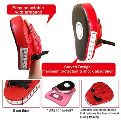 Curved Punching Mitts Boxing Pads Hand Target Boxing Pads Gloves Training Focus Pads Kickboxing Muay Thai Martial Art