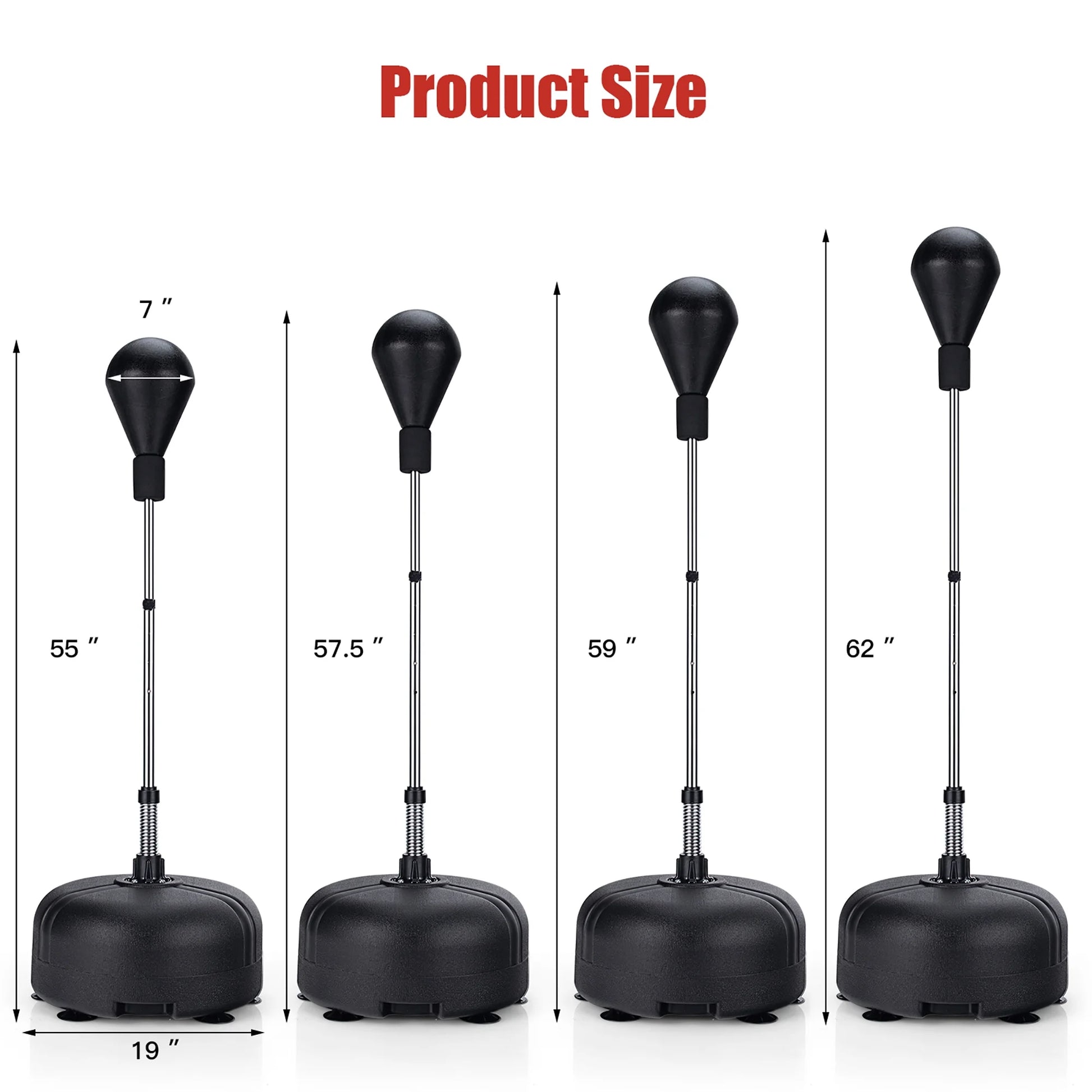 Goplus Freestanding Punching Bag W/Stand Boxing Gloves for Adult Kids Adjustable