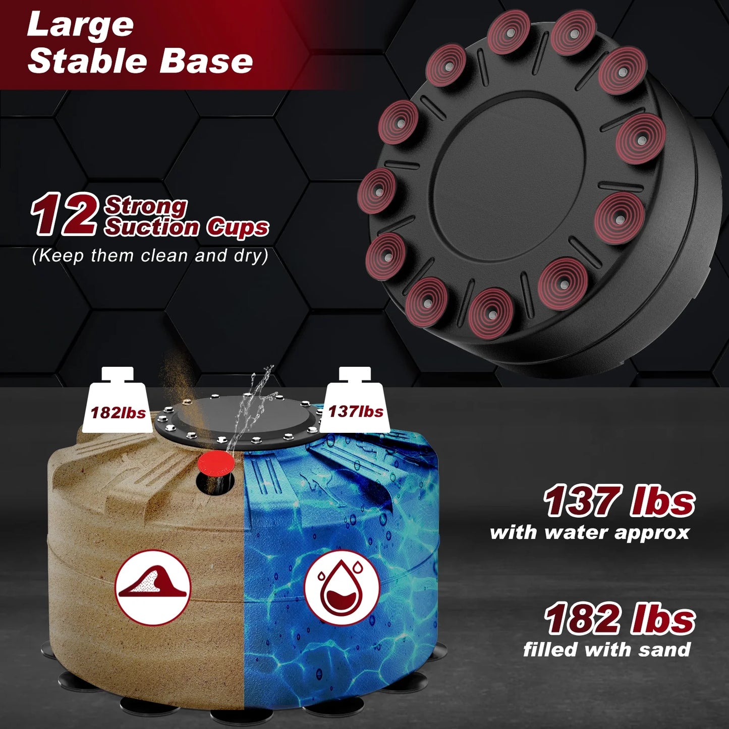 Freestanding Punching Bag for Adult Teens Kids, Kickboxing Bag with Boxing Gloves, Heavy Boxing Bag with Suction Base