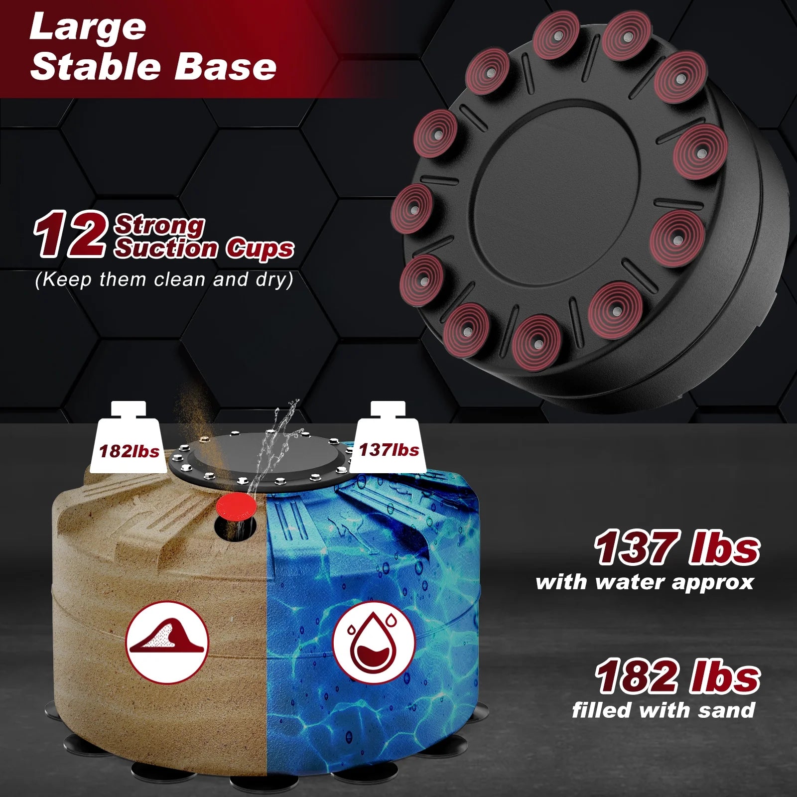 Freestanding Punching Bag for Adult Teens Kids, Kickboxing Bag with Boxing Gloves, Heavy Boxing Bag with Suction Base