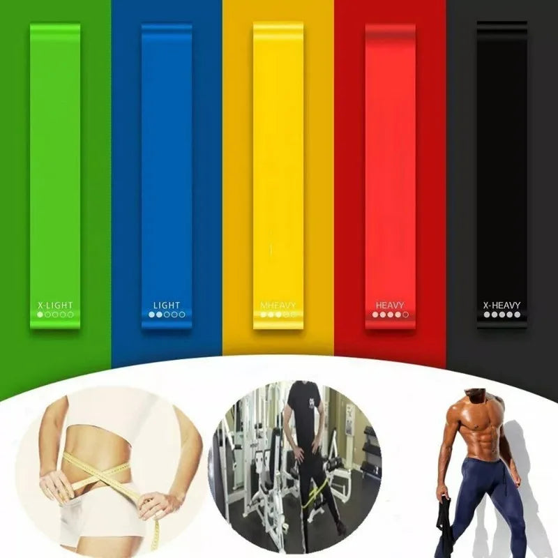 Various Color Yoga Sport Resistance Bands Gym Equipment TPE Home Fitness Elastic Bands Pilates Strength Training Workout
