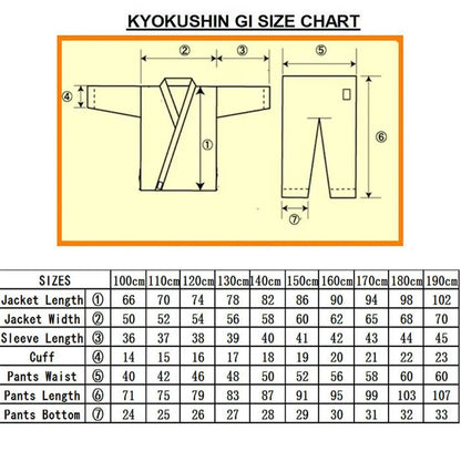 High Quality Kyokushinkai Dobok 12Oz 100% Cotton Dogi Canvas Karate Uniform Kimono Gi Cloth for Kids Adult,Free White Belt