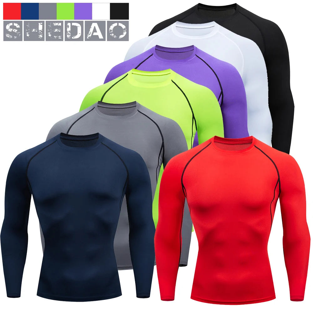 2Pcs Men'S Compression Sportswear Suit GYM Tight Sports Yoga Sets Workout Jogging MMA Fitness Clothing Tracksuit Pants Sporting