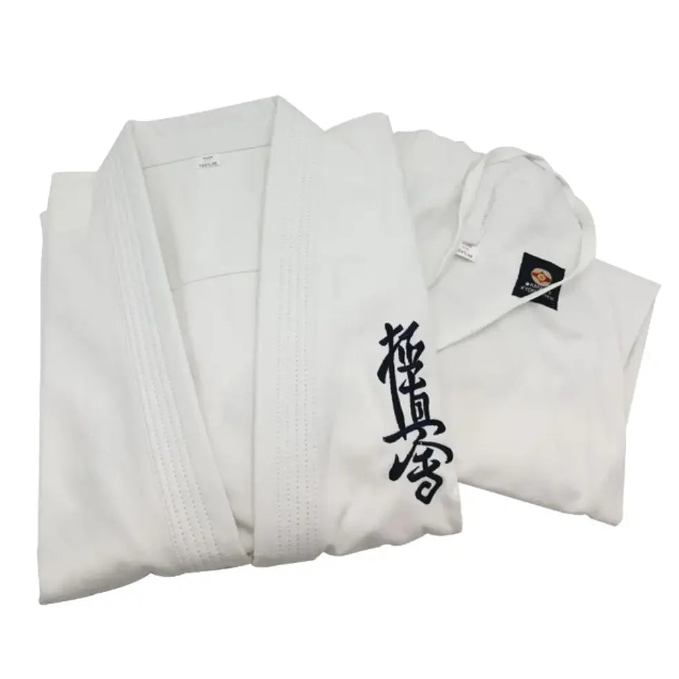 High Quality Kyokushinkai Dobok 12Oz 100% Cotton Dogi Canvas Karate Uniform Kimono Gi Cloth for Kids Adult,Free White Belt