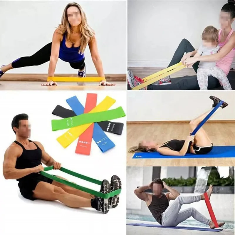 Various Color Yoga Sport Resistance Bands Gym Equipment TPE Home Fitness Elastic Bands Pilates Strength Training Workout